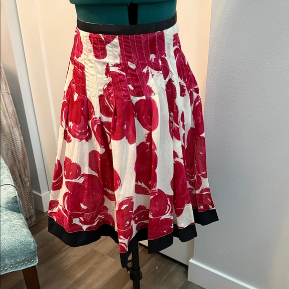The Limited Dresses & Skirts - The Limited Red and White A-Line Skirt